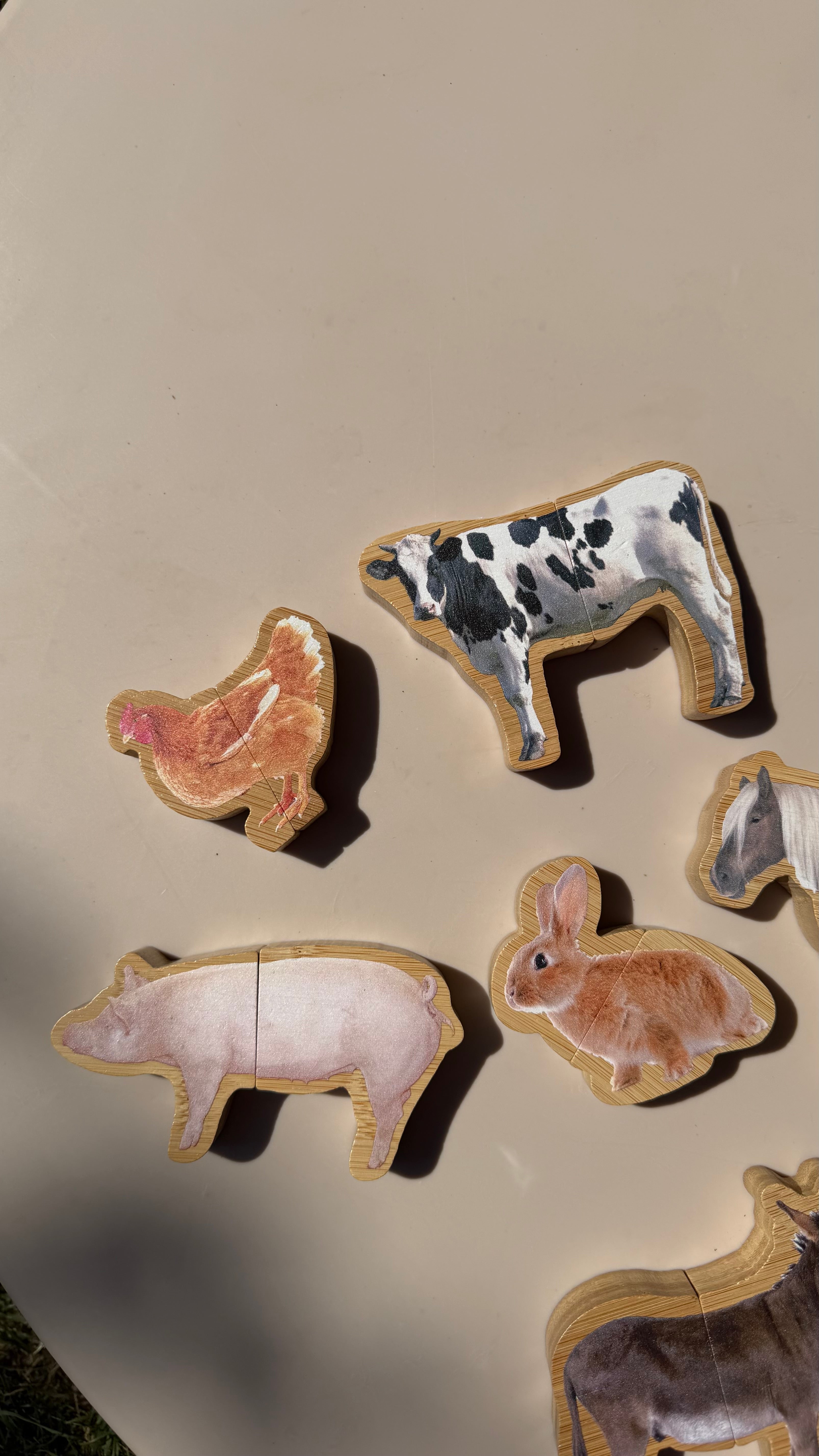 Bauernhof-Magnetpuzzle – 8 Tiere zum Teilen & Zusammensetzen