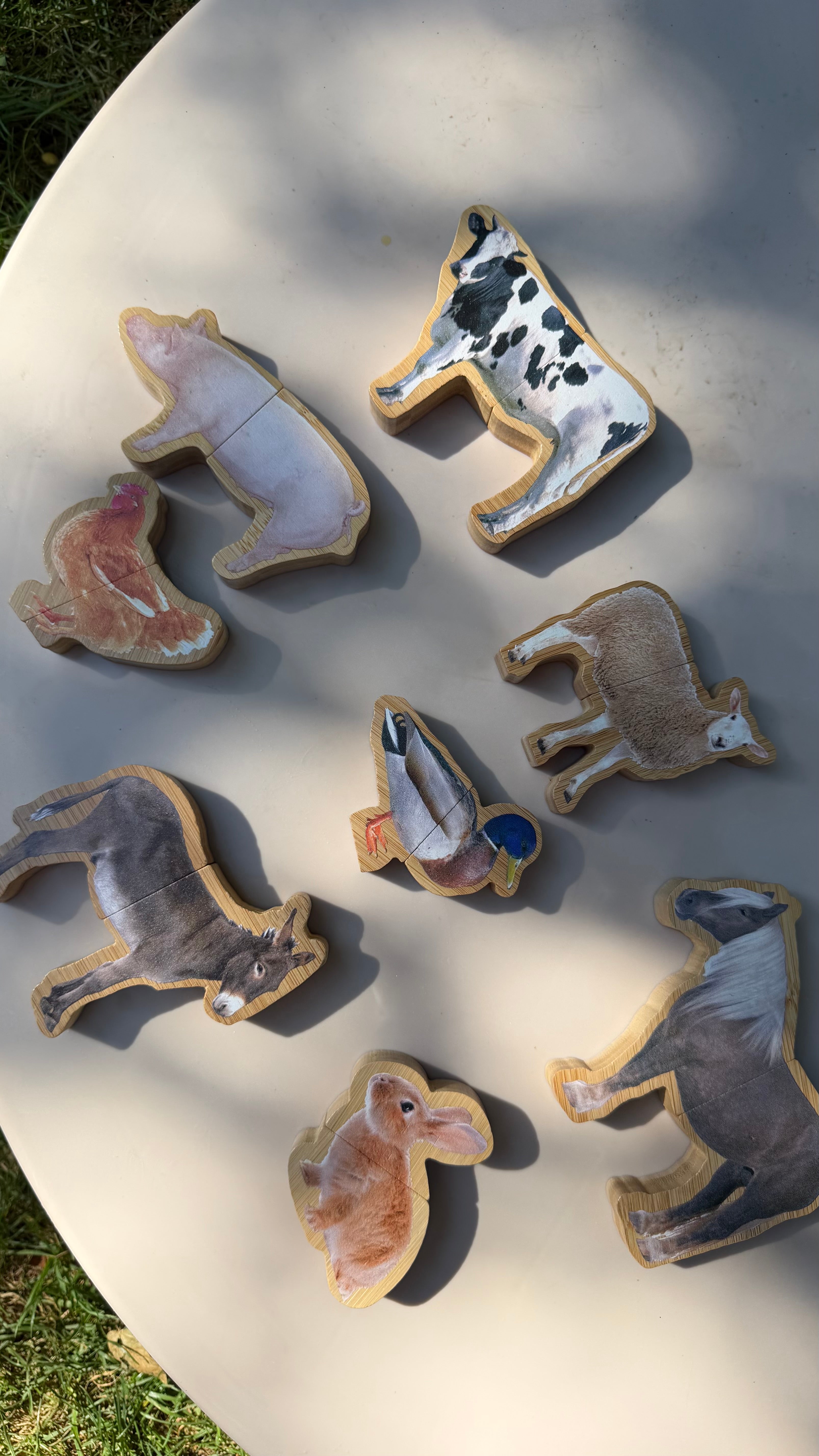 Bauernhof-Magnetpuzzle – 8 Tiere zum Teilen & Zusammensetzen