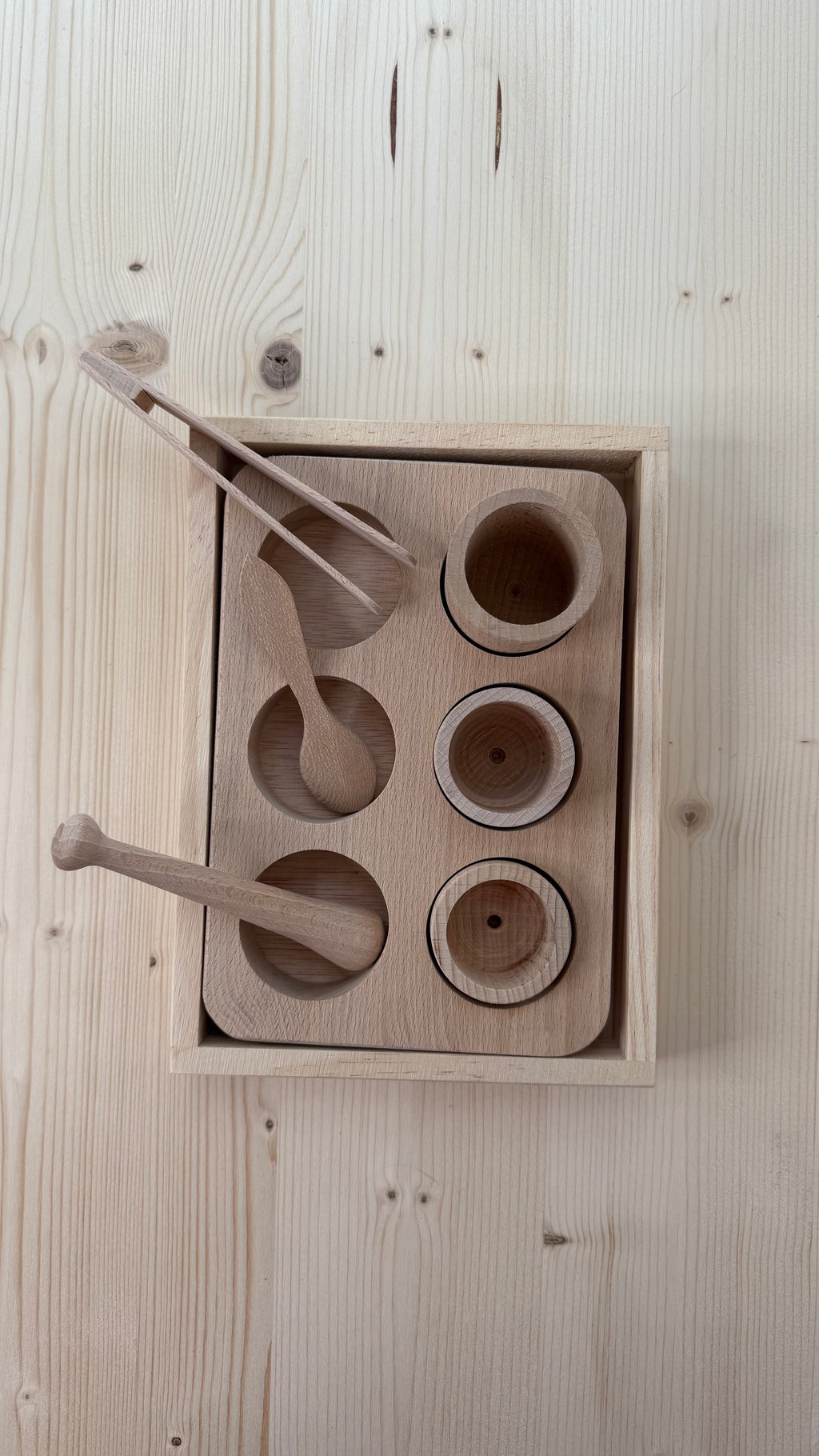 Entdecker-Set aus Holz – Sortieren, Greifen & Experimentieren