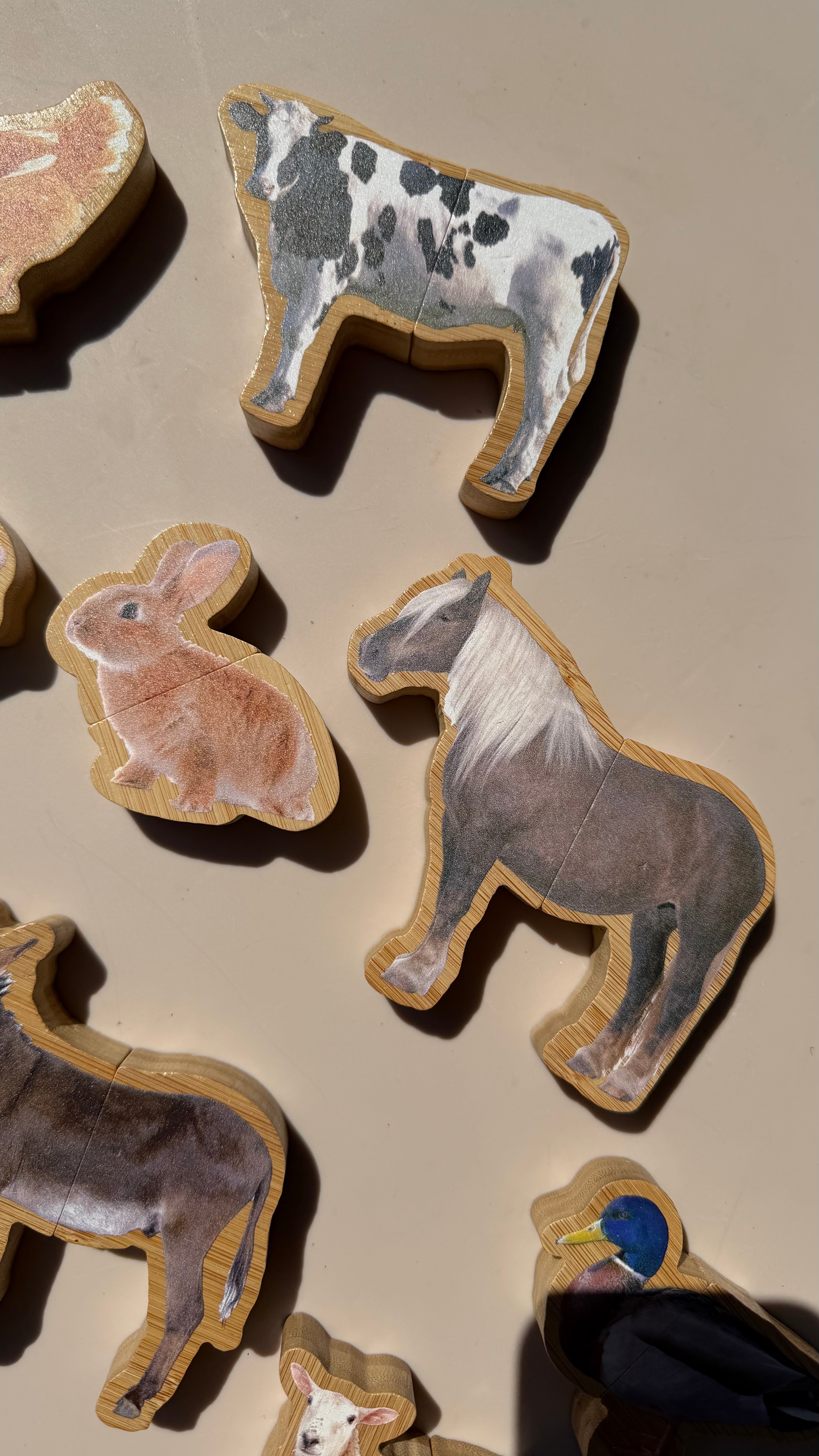 Bauernhof-Magnetpuzzle – 8 Tiere zum Teilen & Zusammensetzen